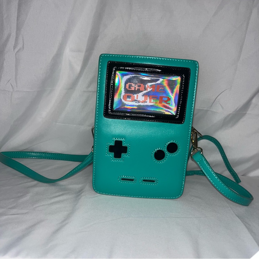 Teal Retro Gaming Console Crossbody Bag
